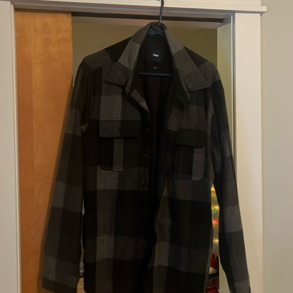 Gap, Wool , plaid button down XL
